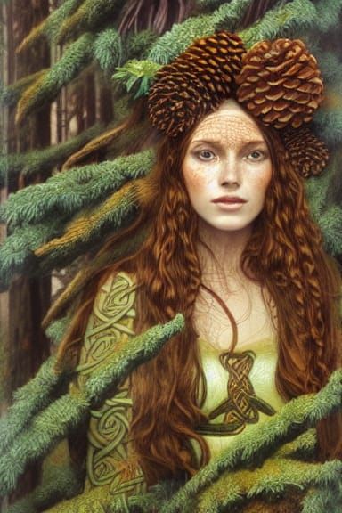 Pine tree goddess