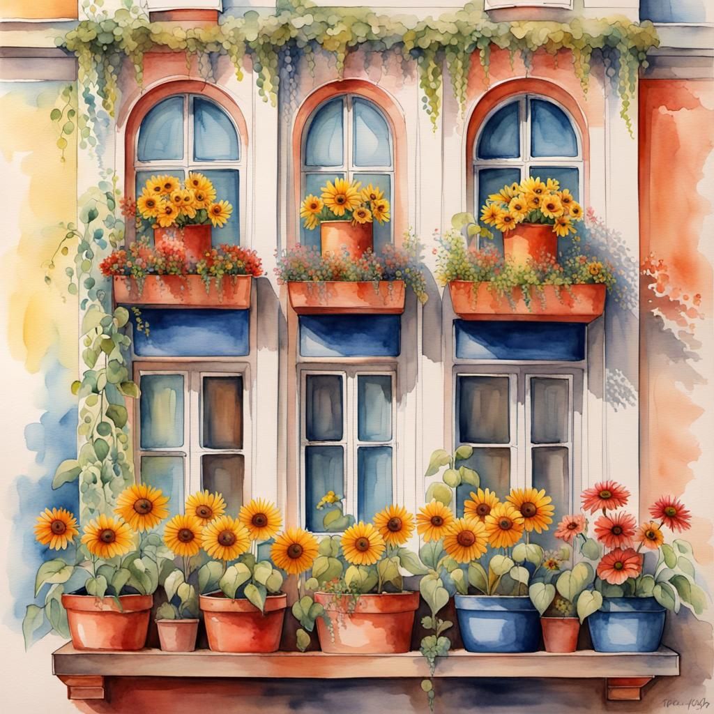 Urban Kyiv Sunflower Garden Building Too