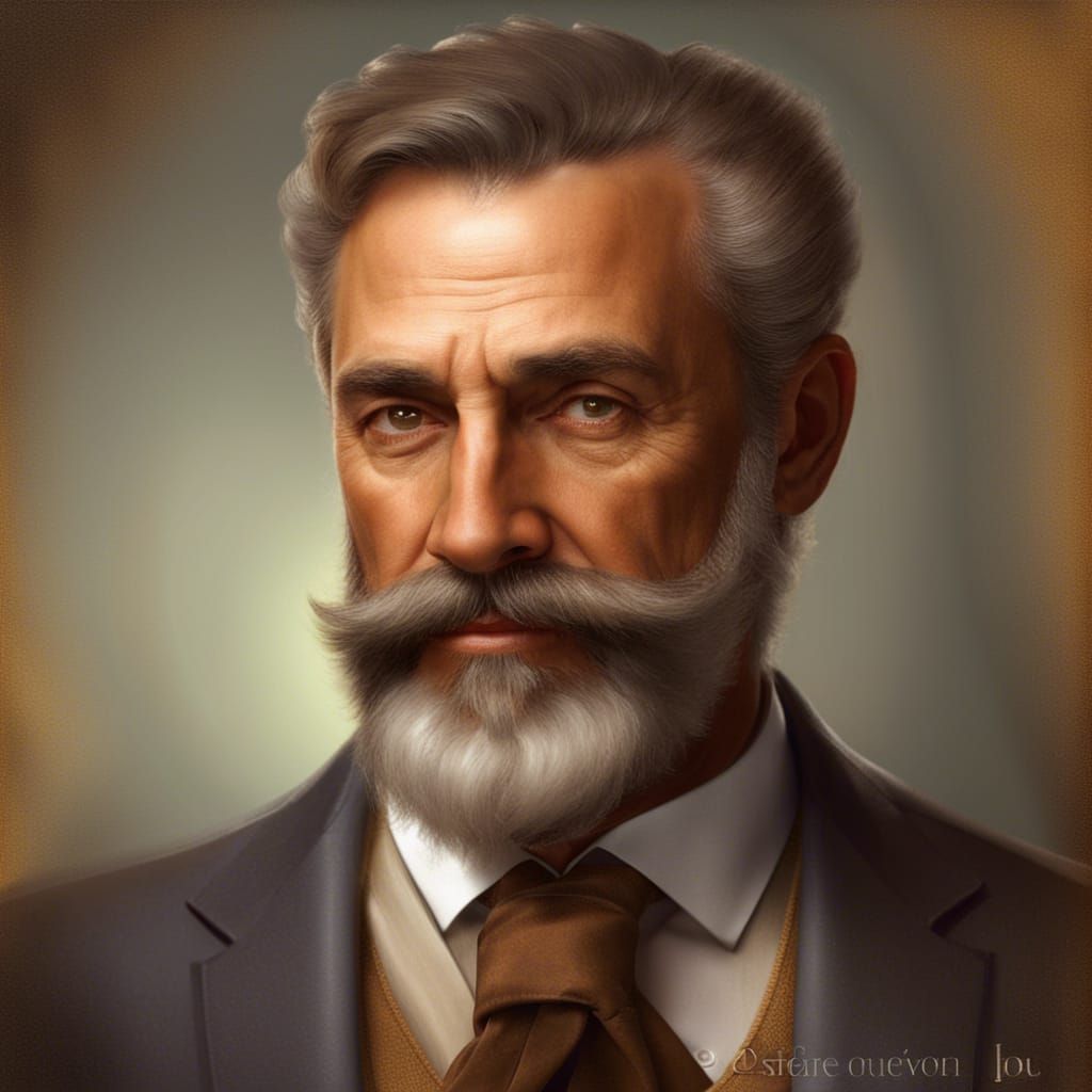 Distinguished Gentleman Portrait in Hyperrealistic Style
