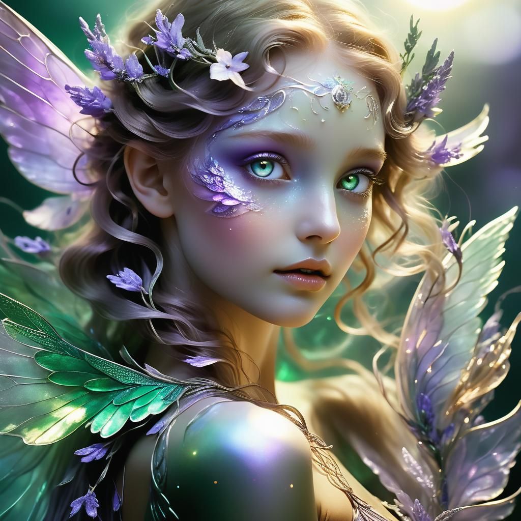 Ethereal Being with Scales in Surrealist Oil Painting