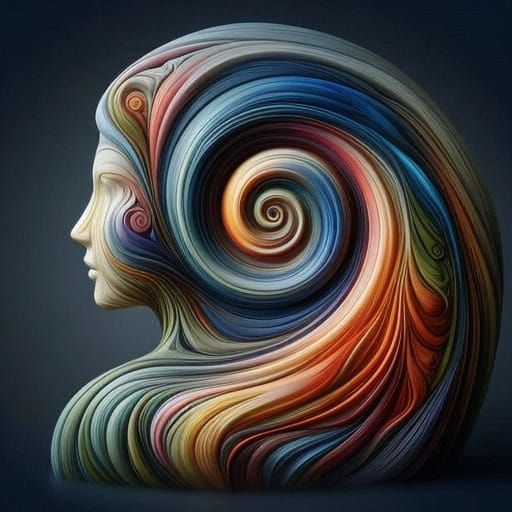 Surreal Goddess in Harmony with Nature