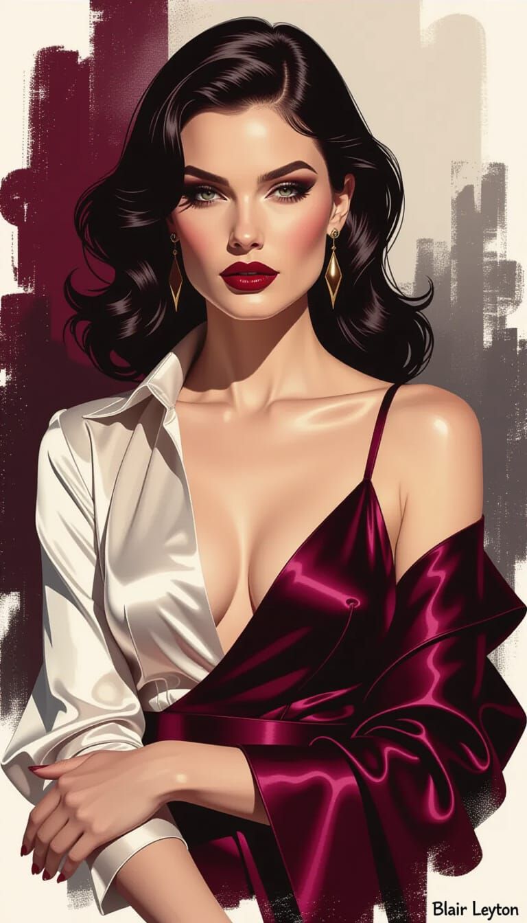 Blair Leyton: Neo-Noir Portrait of Leather and Satin