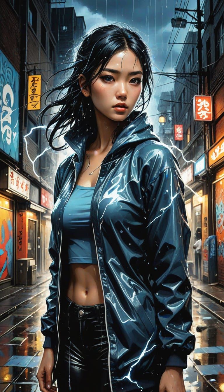 Ethereal Korean Superheroine Transforms with Crystal Skin