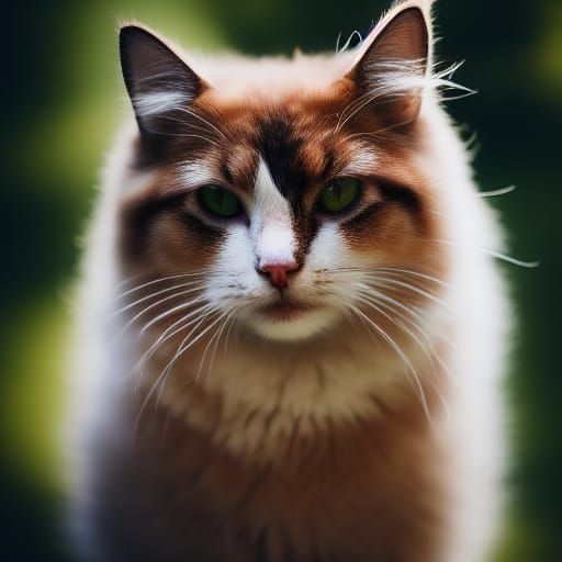 Fluffy Cat in Natural Light Photography