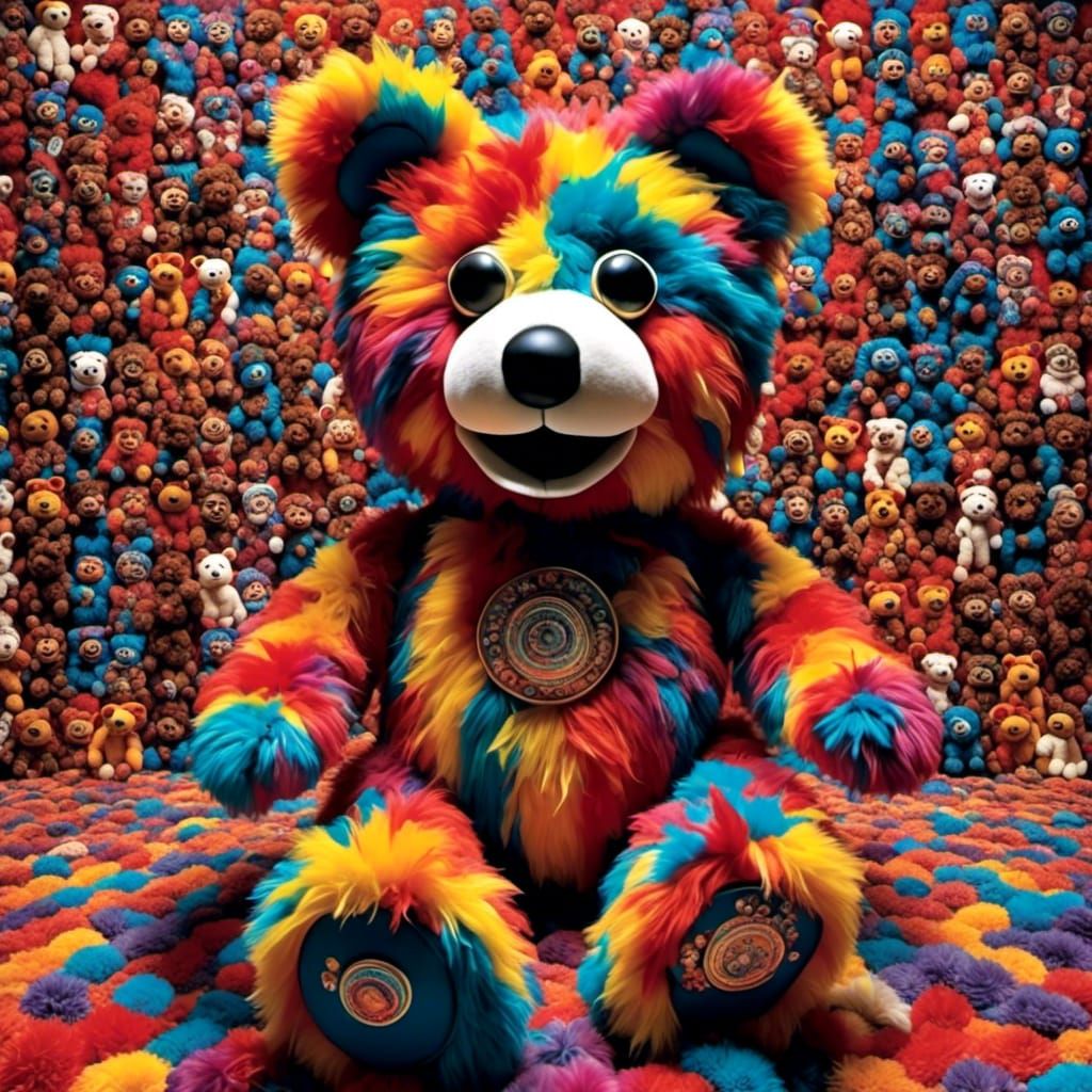 Giant Teddy Bear Sculpture at Carnival