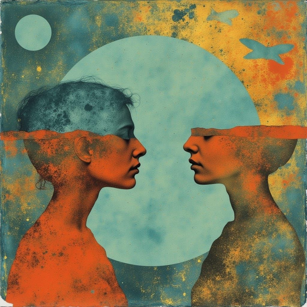 Ethereal Surrealist Landscape in Whimsical Watercolor Style