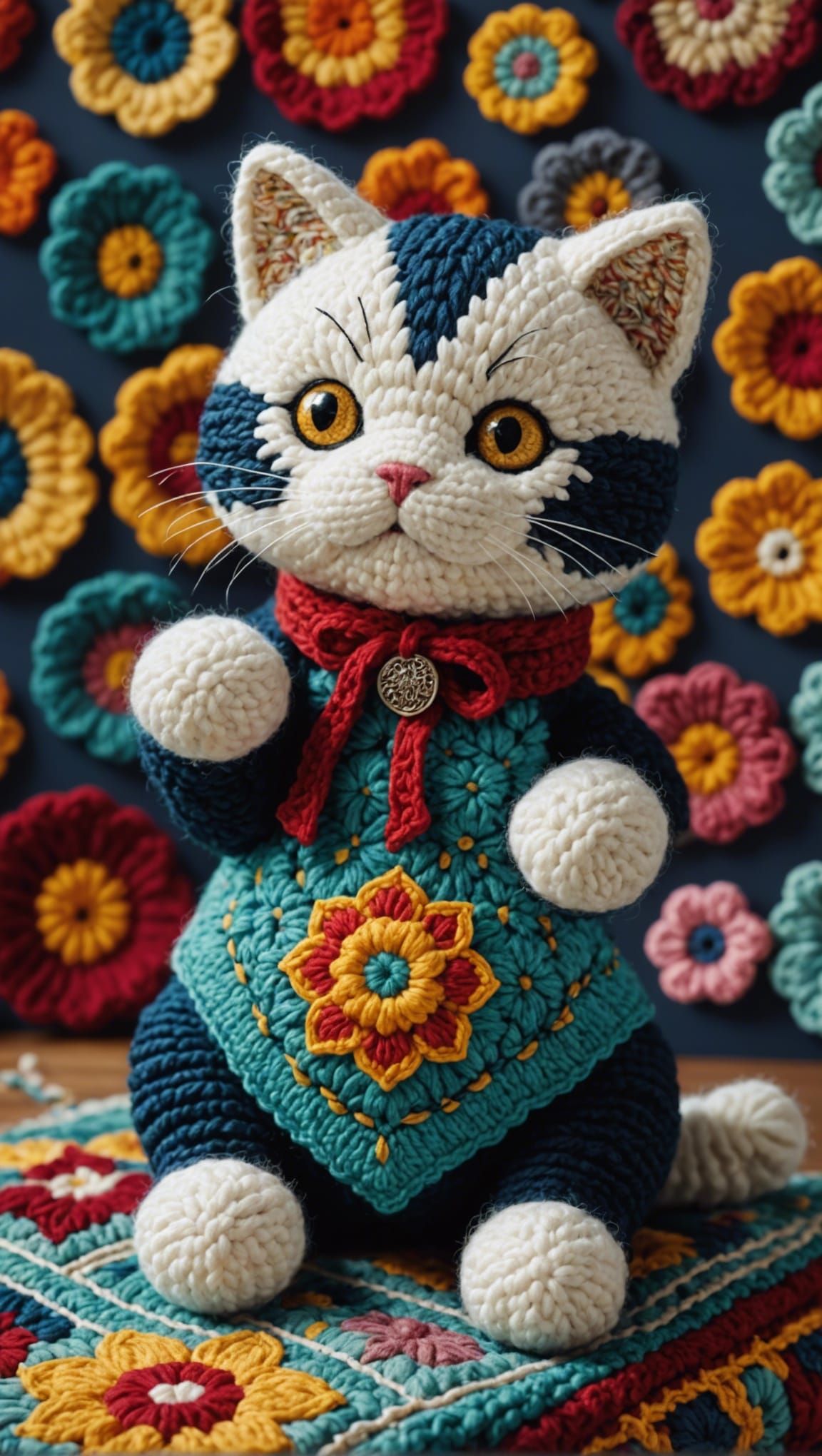 Photorealistic Crochet Cat: A Story of Comfort and Love