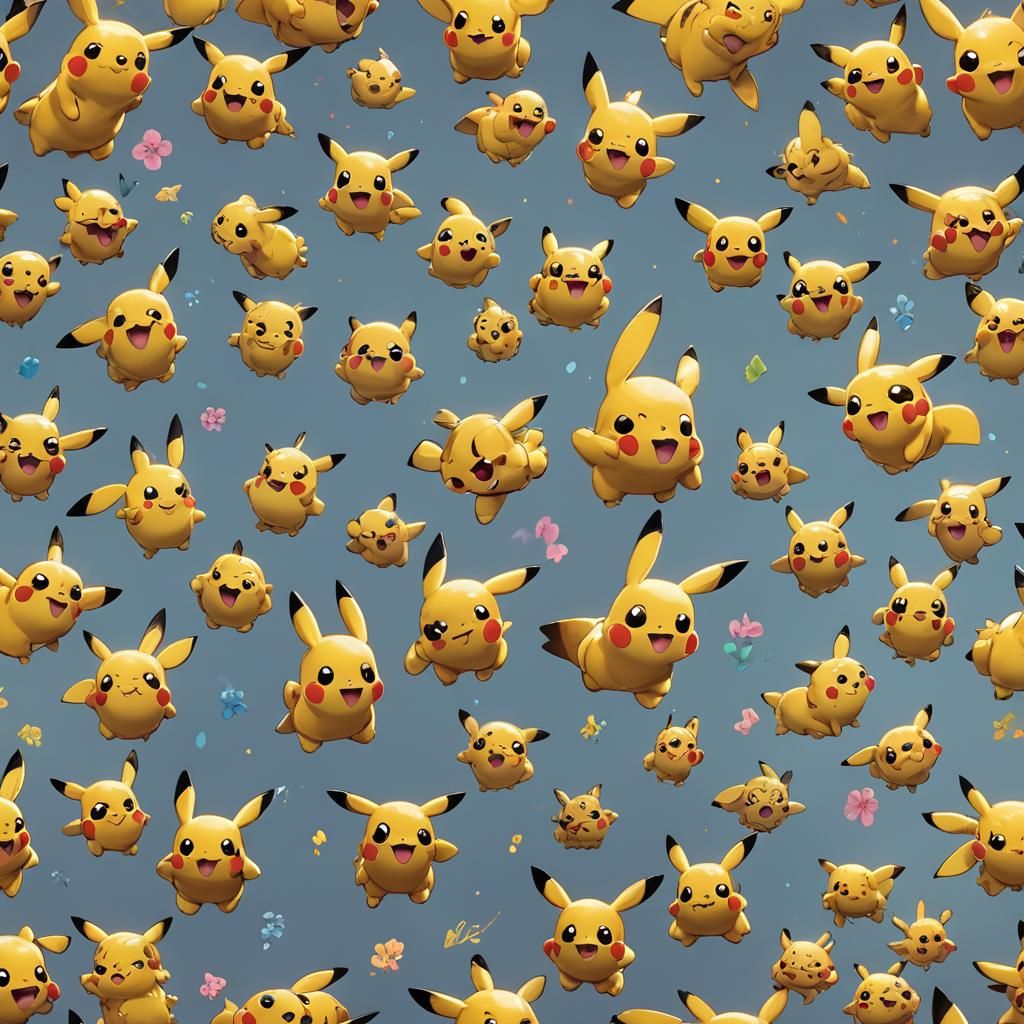 Hyperdetailed Pikachu Portrait in 3D Digital Art