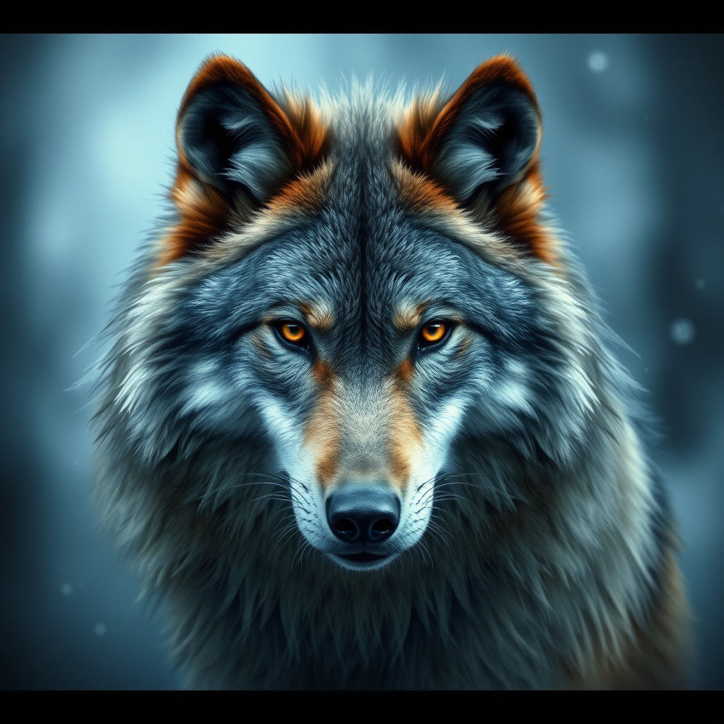 Realistic Wolf Portrait in Wildlife Art Style
