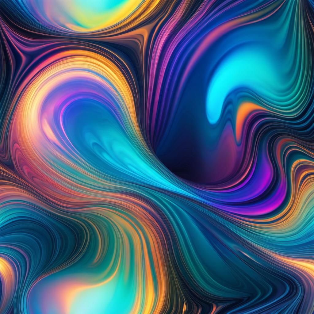 Opalescent Iridescent Liquid Swirls