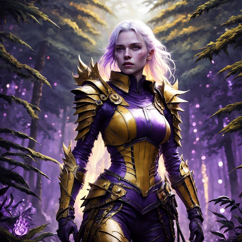 Albino Rogue in Mystical Forest: Dark Fantasy Art