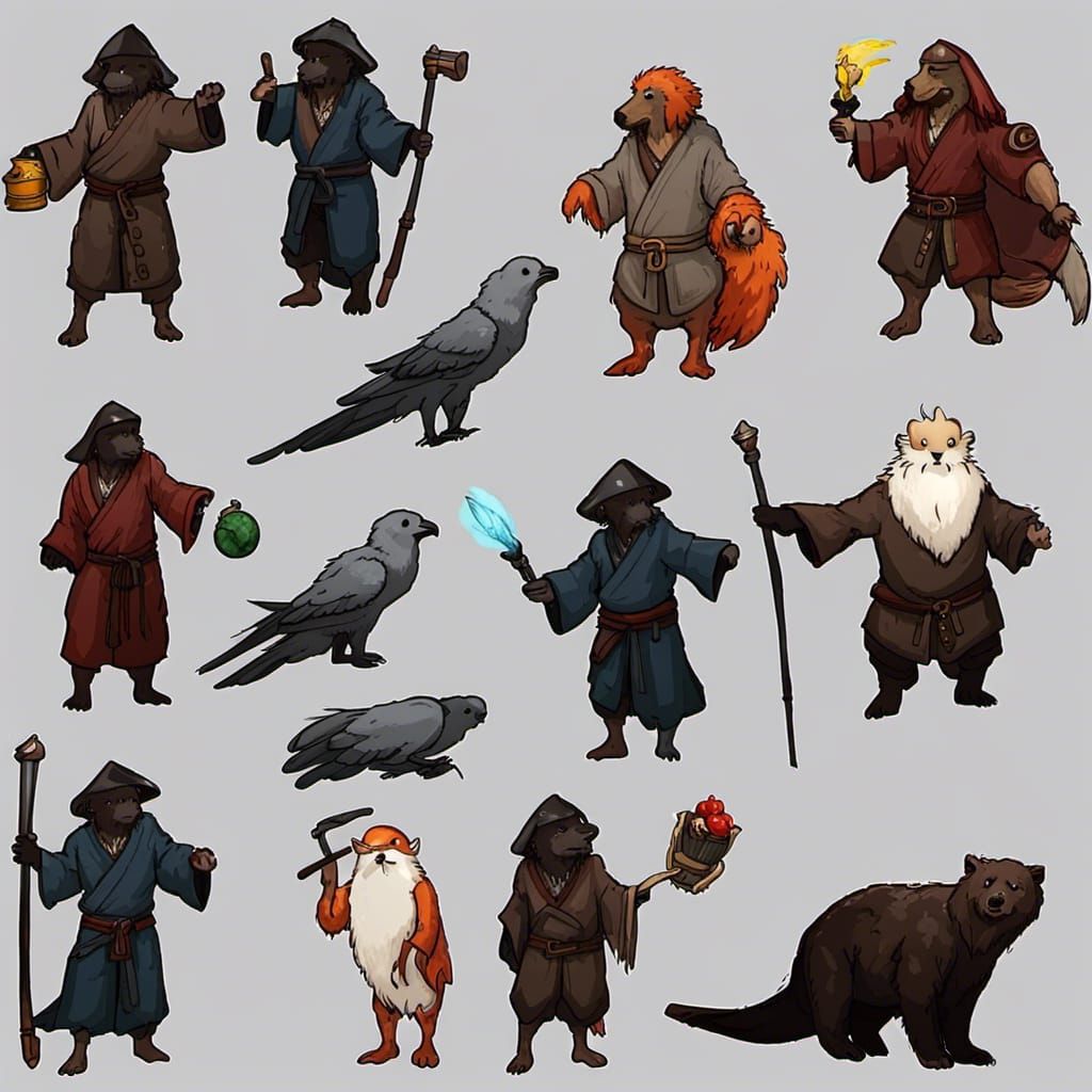 gand monk, herbalist,wololo yolo otter mix race...