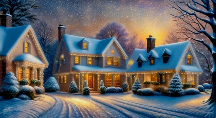 Surreal North Star Illuminates a Winter Wonderland of Homes...