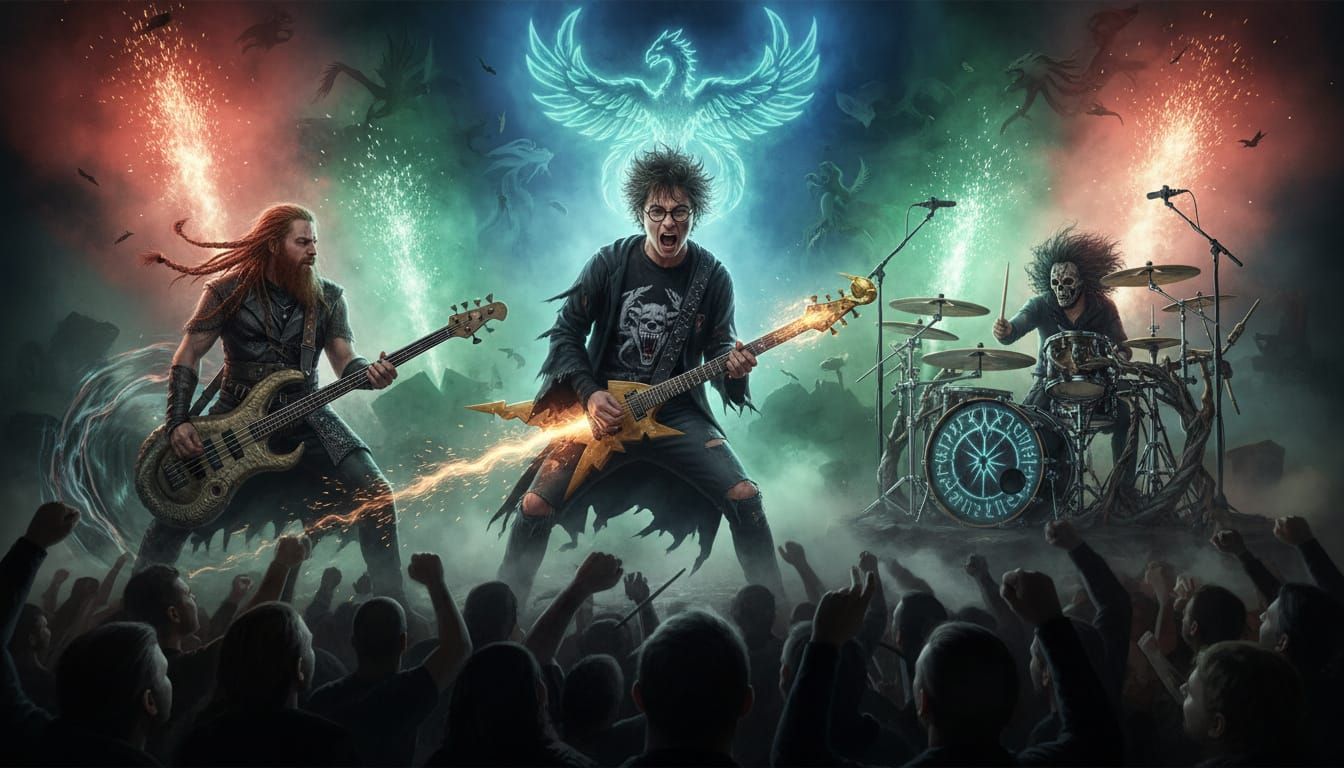 Heavy Metal Band The Harry Potters Rocking Hogwarts Magic