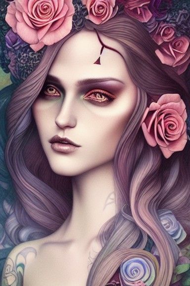 Decadent Androgynous God with Pastel Hair