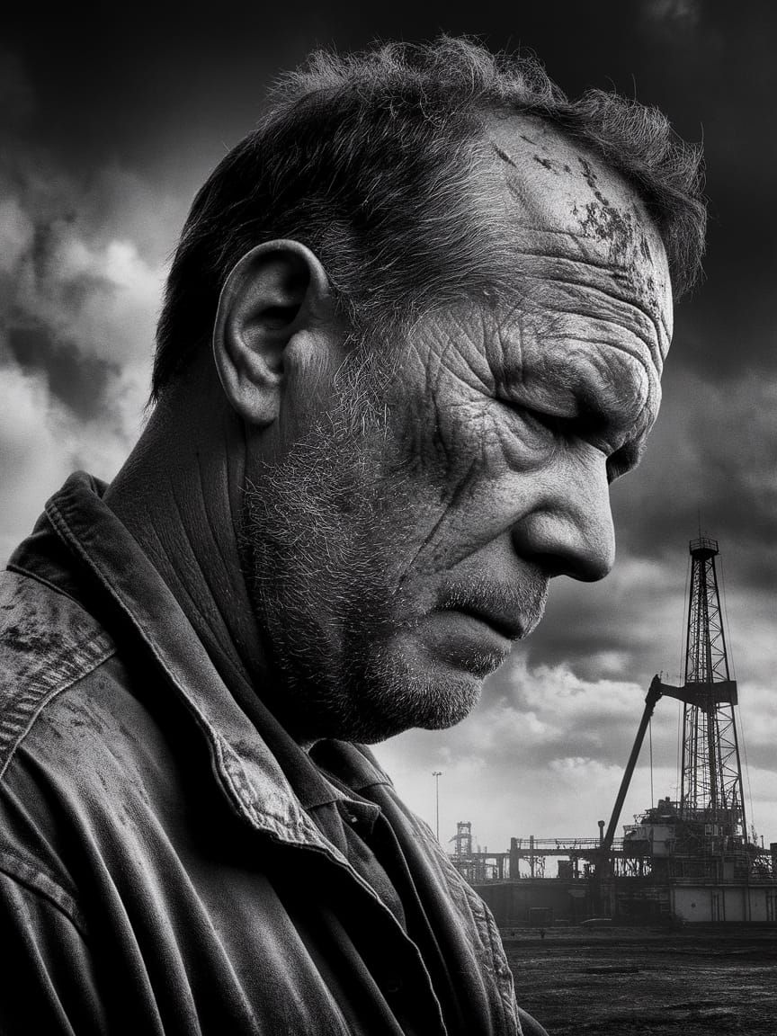 A Gritty Portrait of a Tired Oil Driller