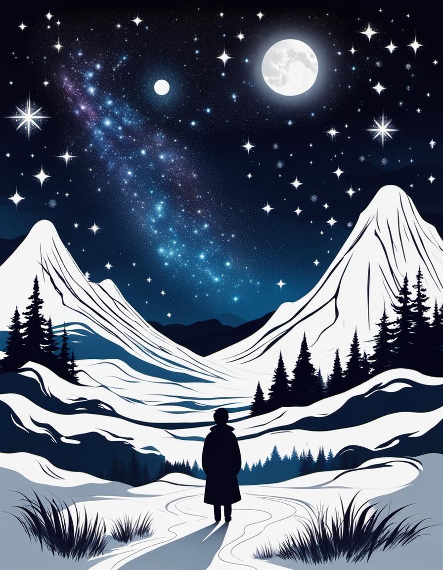 Mystical Night Sky Gazing