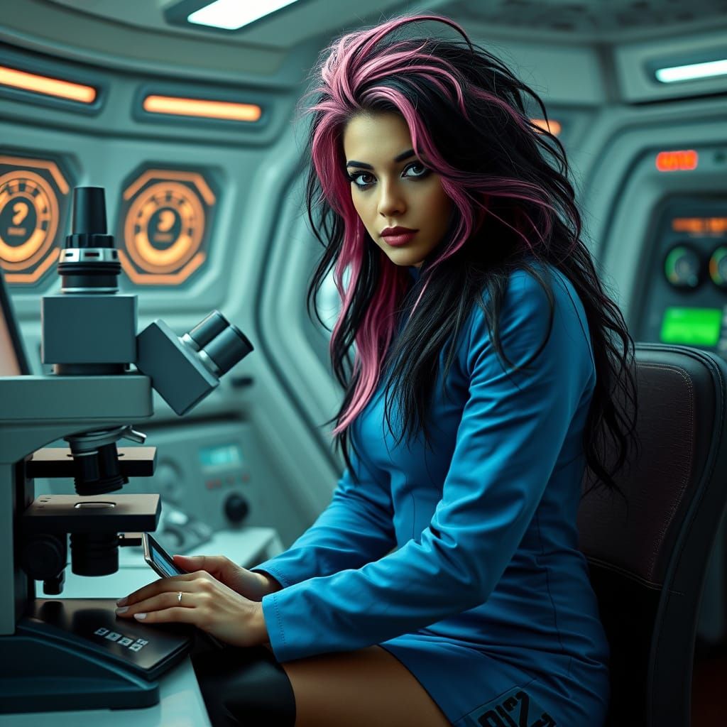 Emerald Goddess in Cosmic Starfleet Uniform