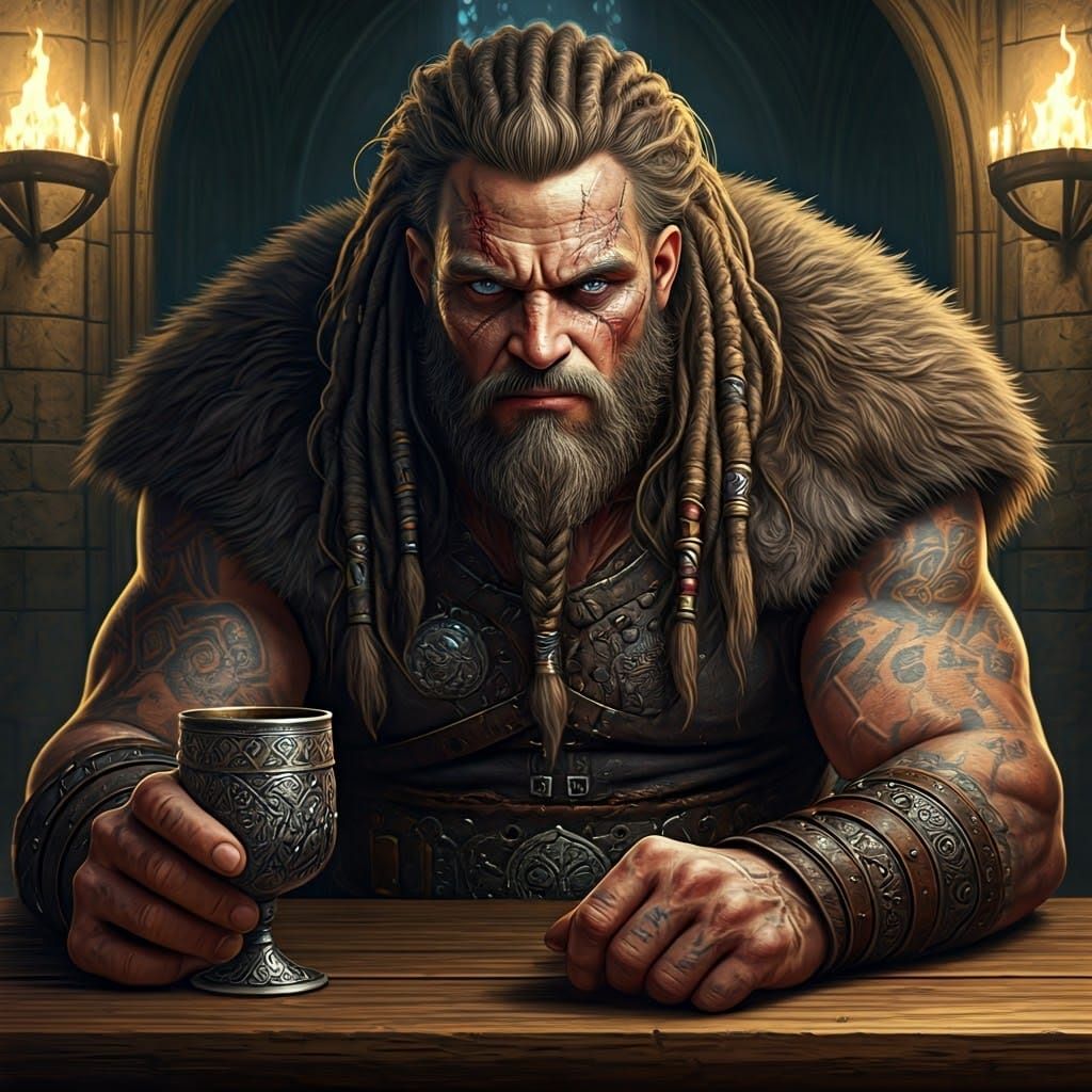 Viking Chieftain in Regal Glory