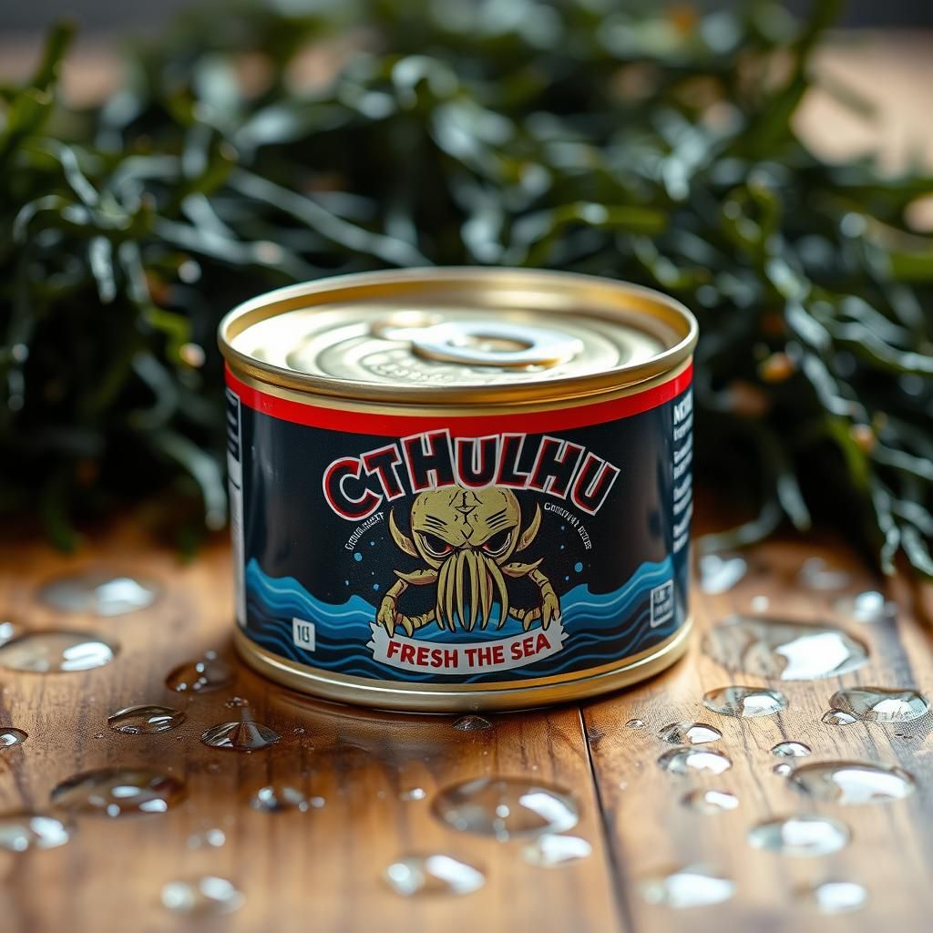 Humorous Cthulhu Tuna Can Still Life