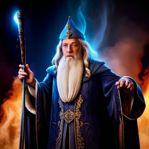 Dumbledore's Wand Lights a Smoky Path