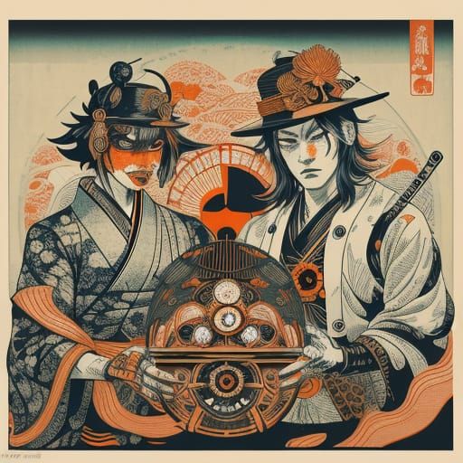 Ukiyo-e in Clockwork Orange and Dystopian world. Melting A C...