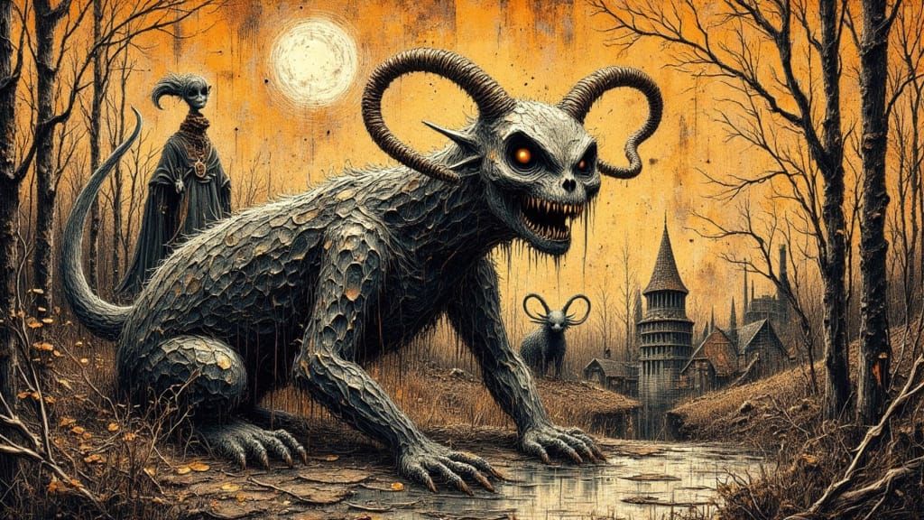 Spooky Rusty Giant with Playing Cards