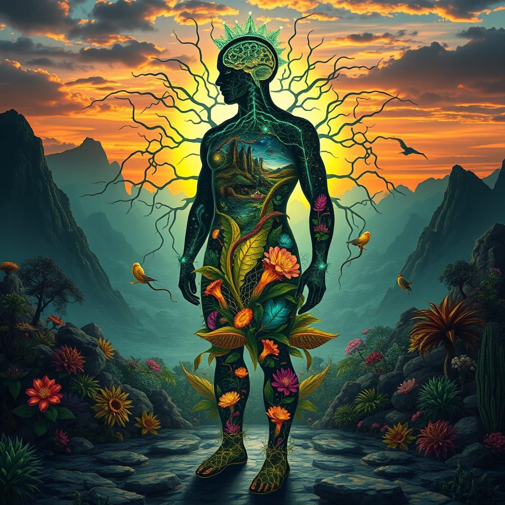 Ethereal Figure Embodies Strength and Resilience in Dreamlik...