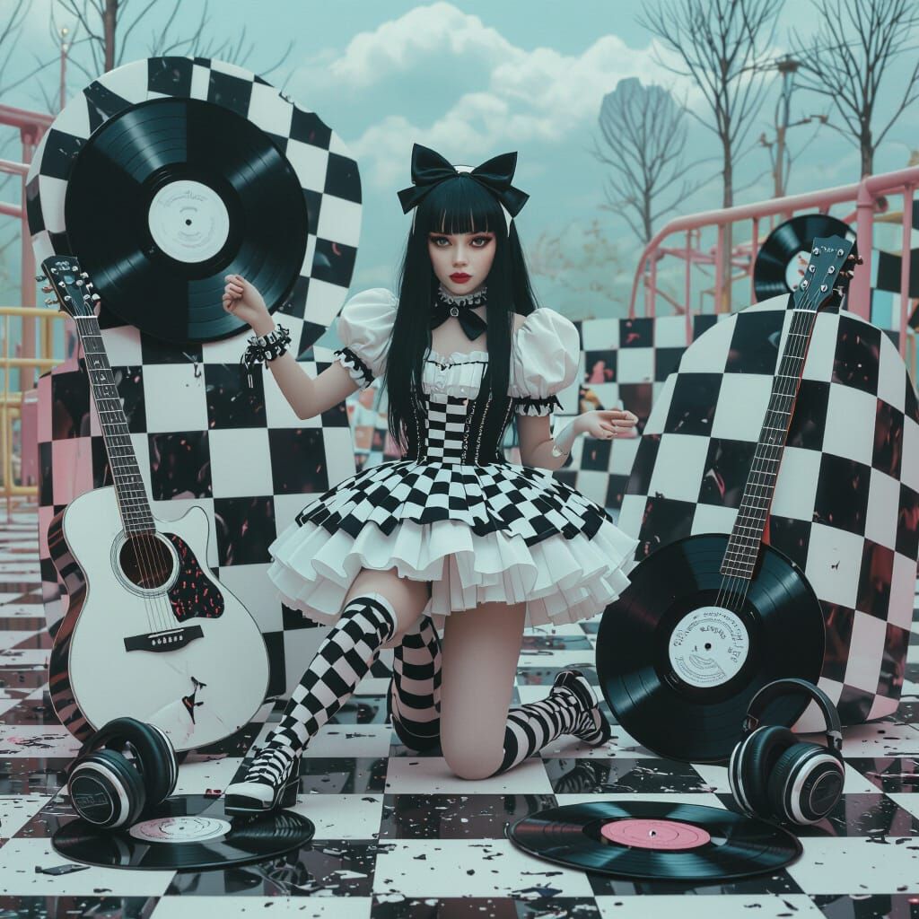 Pastel Gothic Fairytale in Dystopian Playground