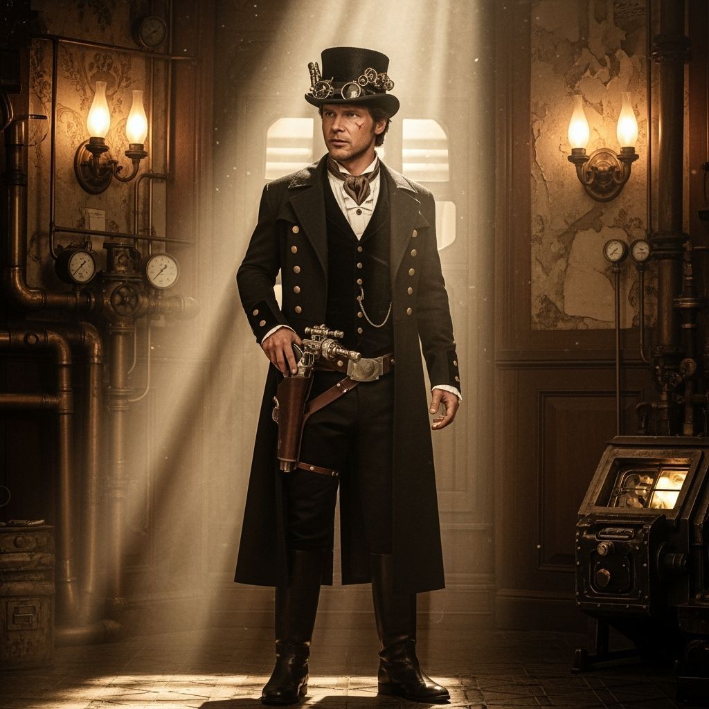 Victorian Han Solo in a Dimly Lit Room