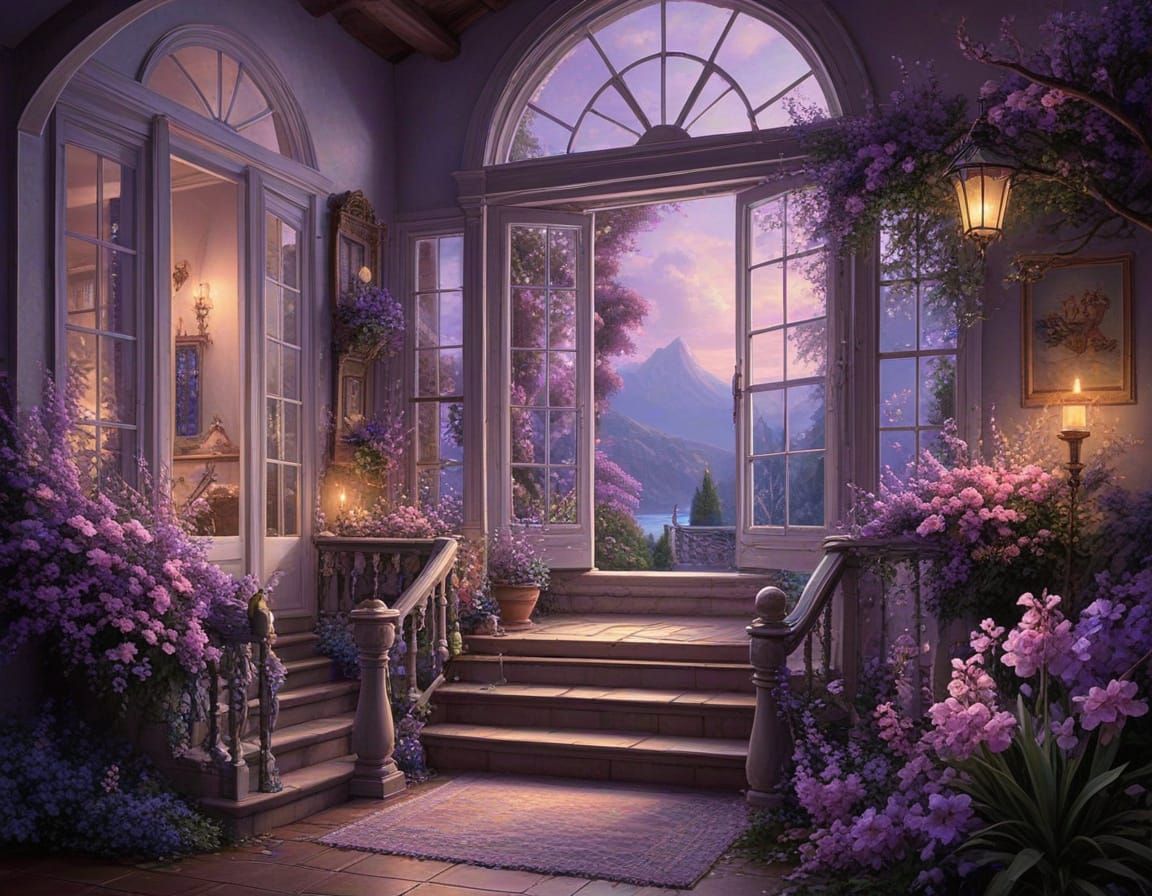 Surreal Candlelit Masterpiece in Iridescent Hues