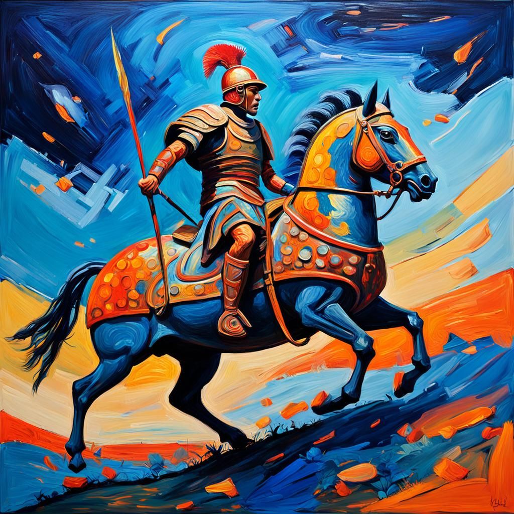 Roman Roach Rides Slug: Abstract Expressionist Painting