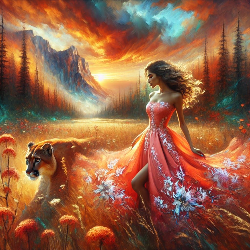 Romantic Impressionist Oil Painting: Whispers of Adventure