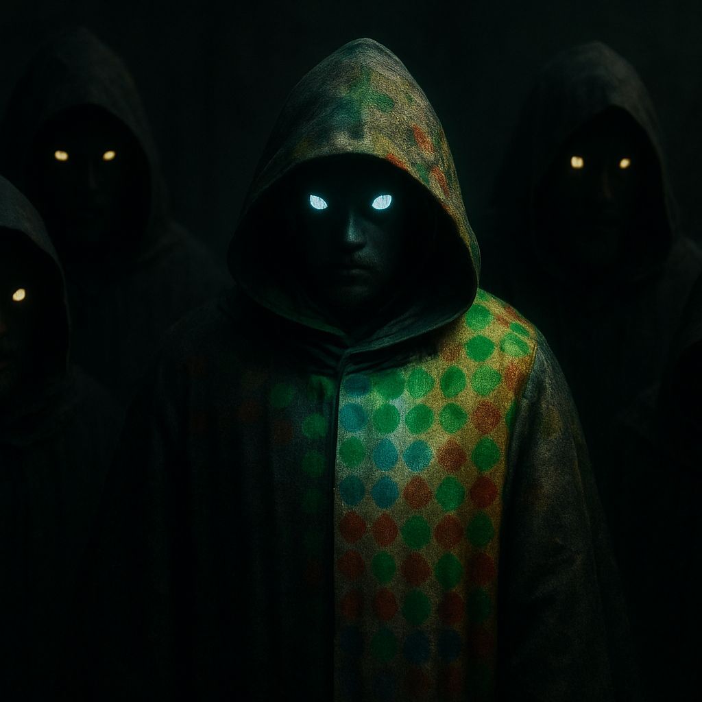 Shadowy Figures with Glowing Eyes in HD Photograph