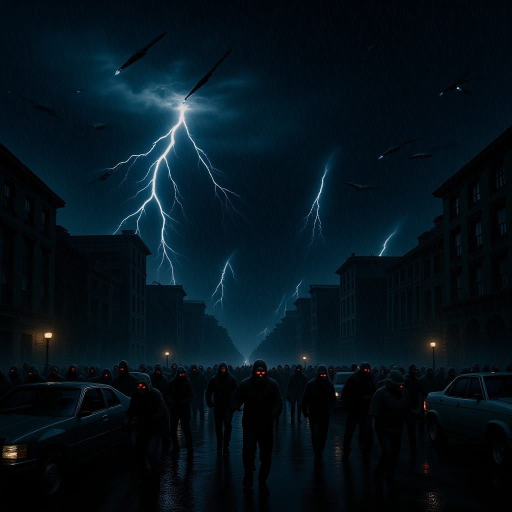 Global Doomsday Nuclear Attack Nightmare Scene