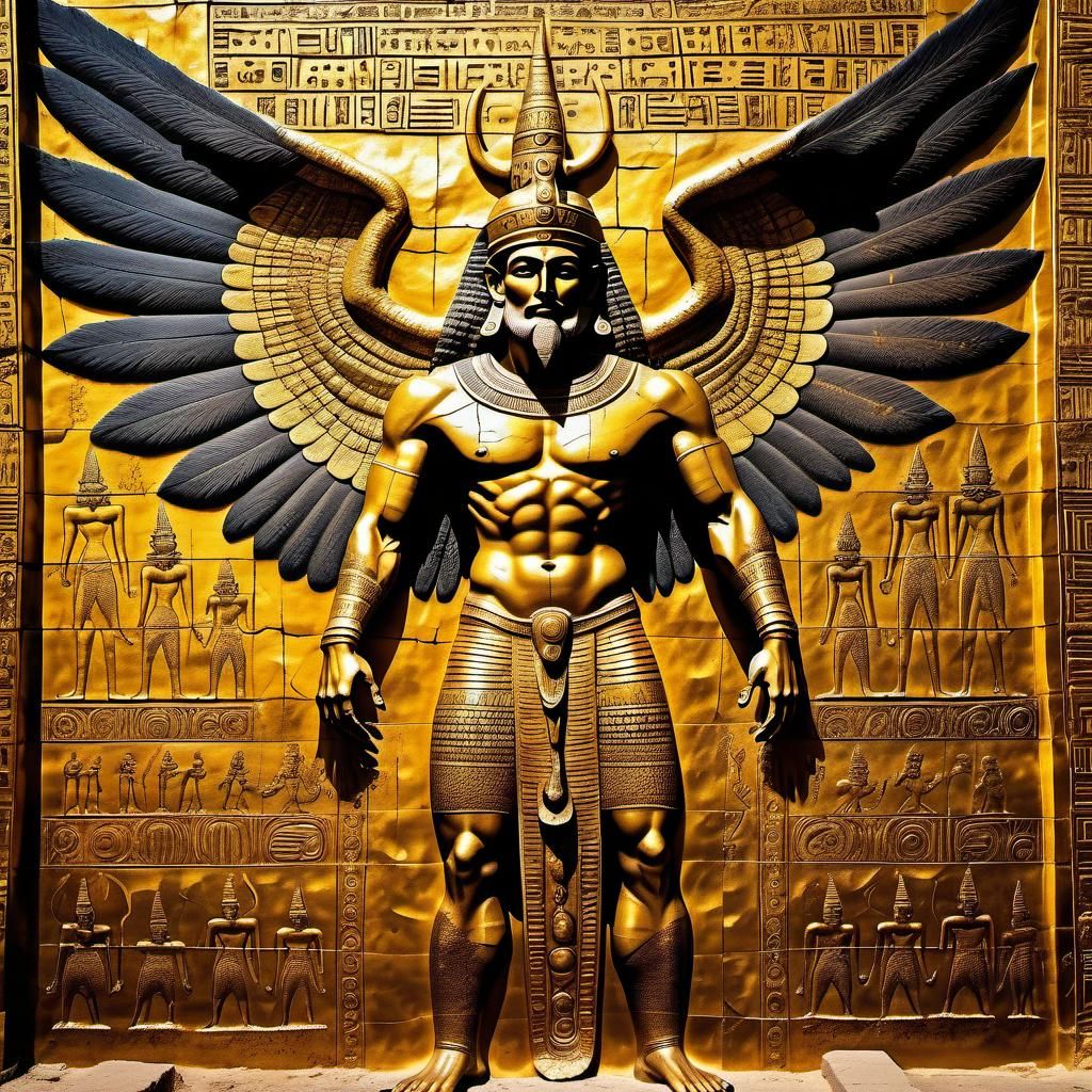 Colossal Sumerian God Anu Painting