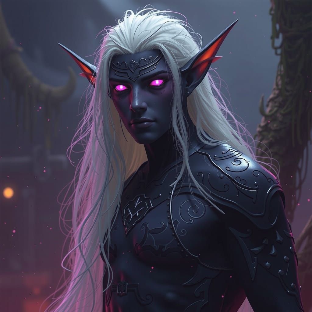 Dark Fantasy Elf Masterpiece in Mystical Realm