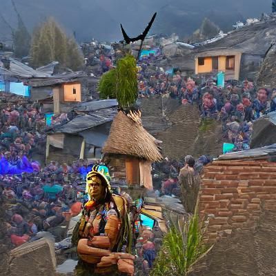 Shaman Overseeing Village Life