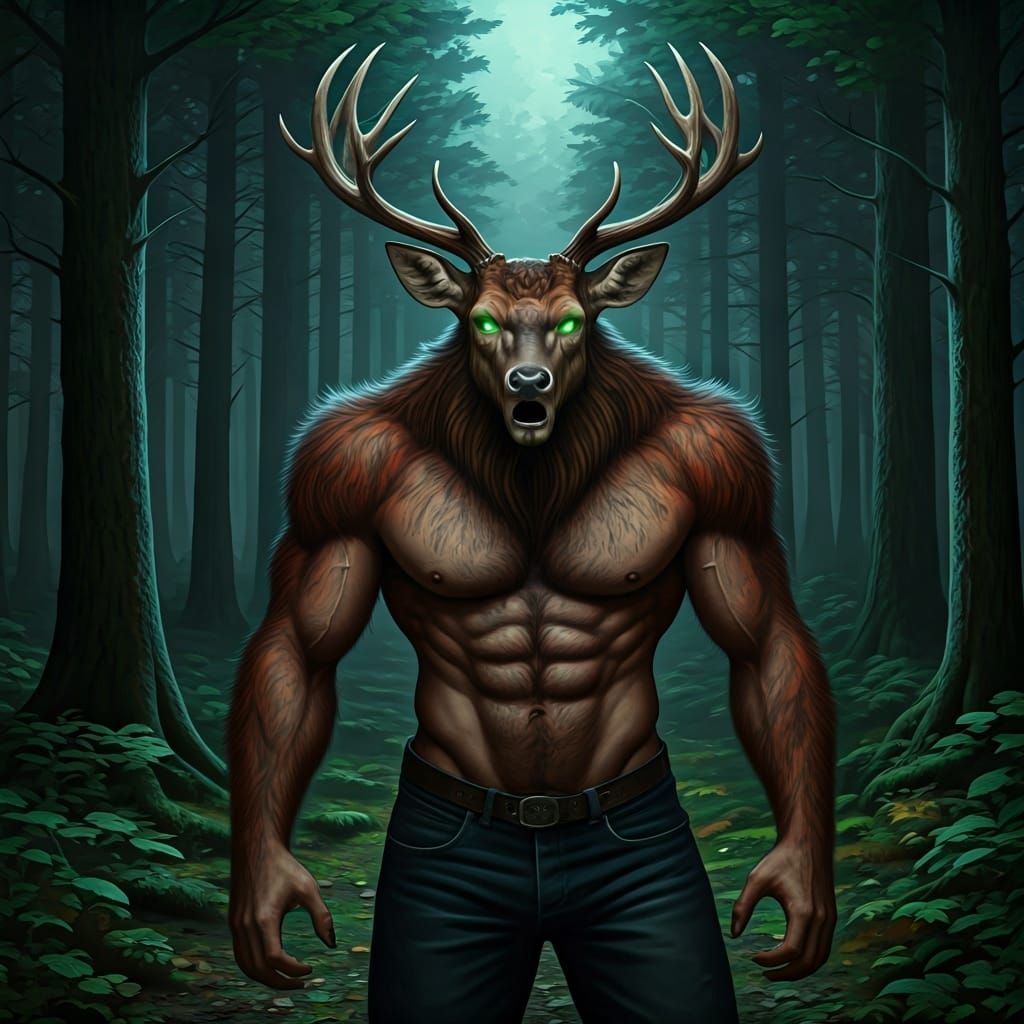 Were-Deer Metamorphosis in a Forest