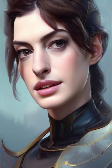 Elf Knight Portrait in Hyperdetailed Digital Art