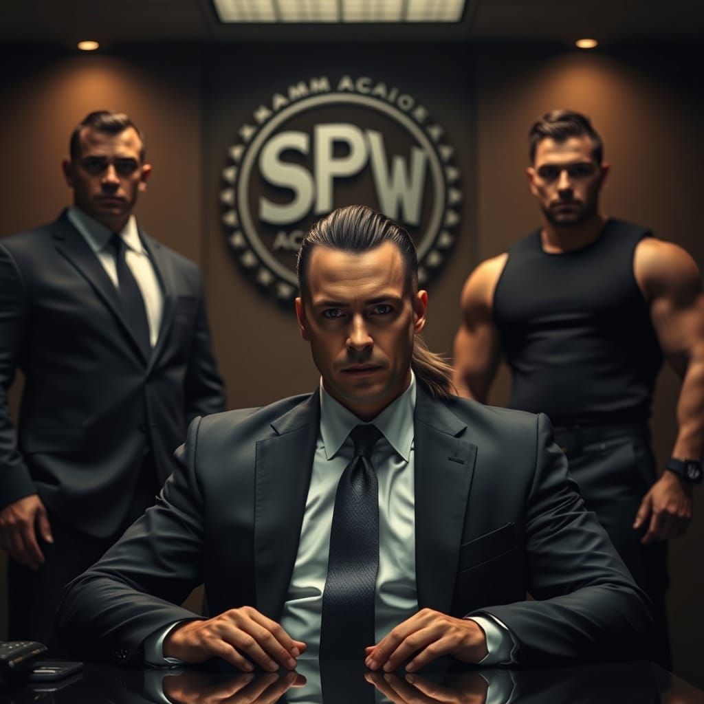 Confident GM Surveys His High-Tech Office in a Hyperrealisti...