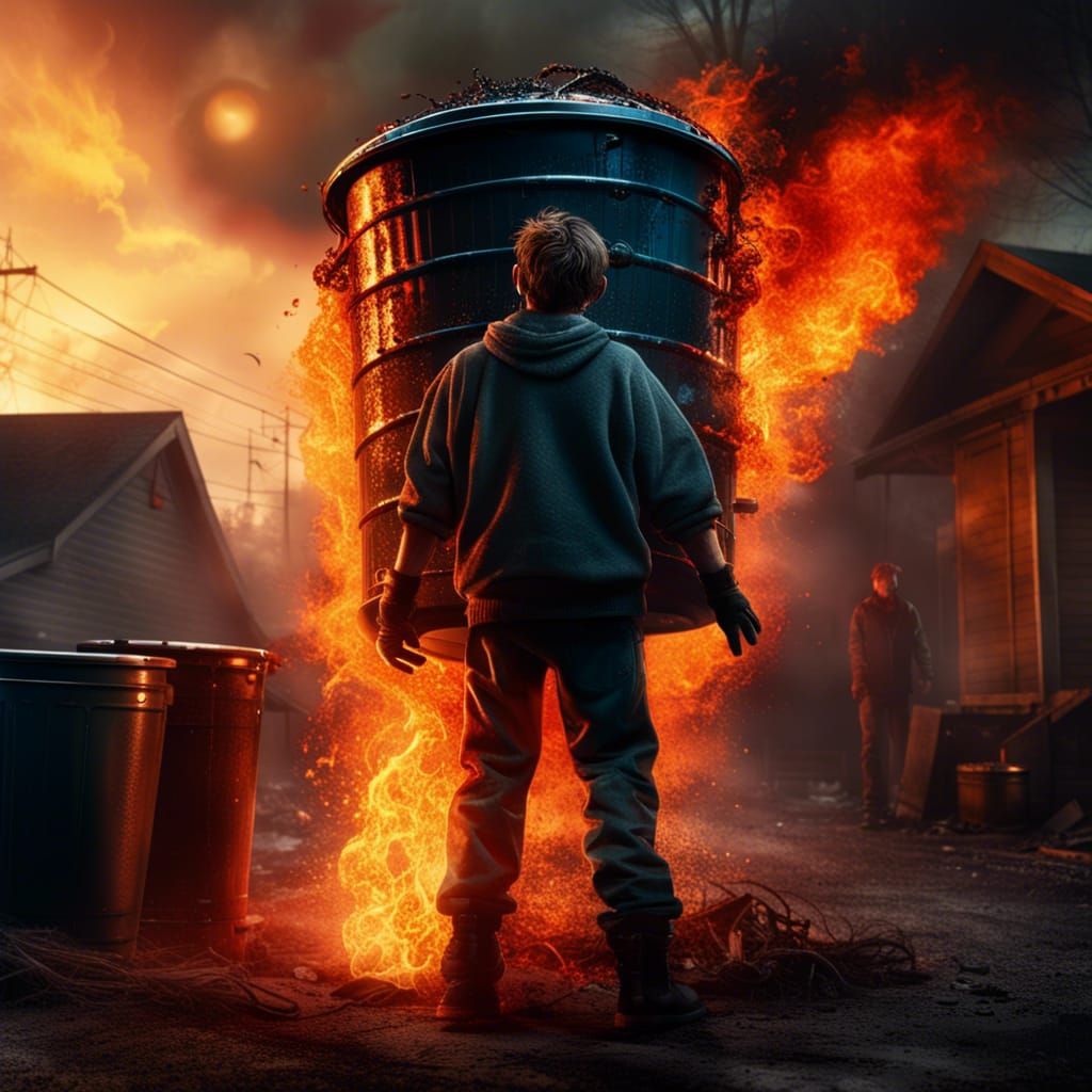 Fiery Fantasy Horror Scene