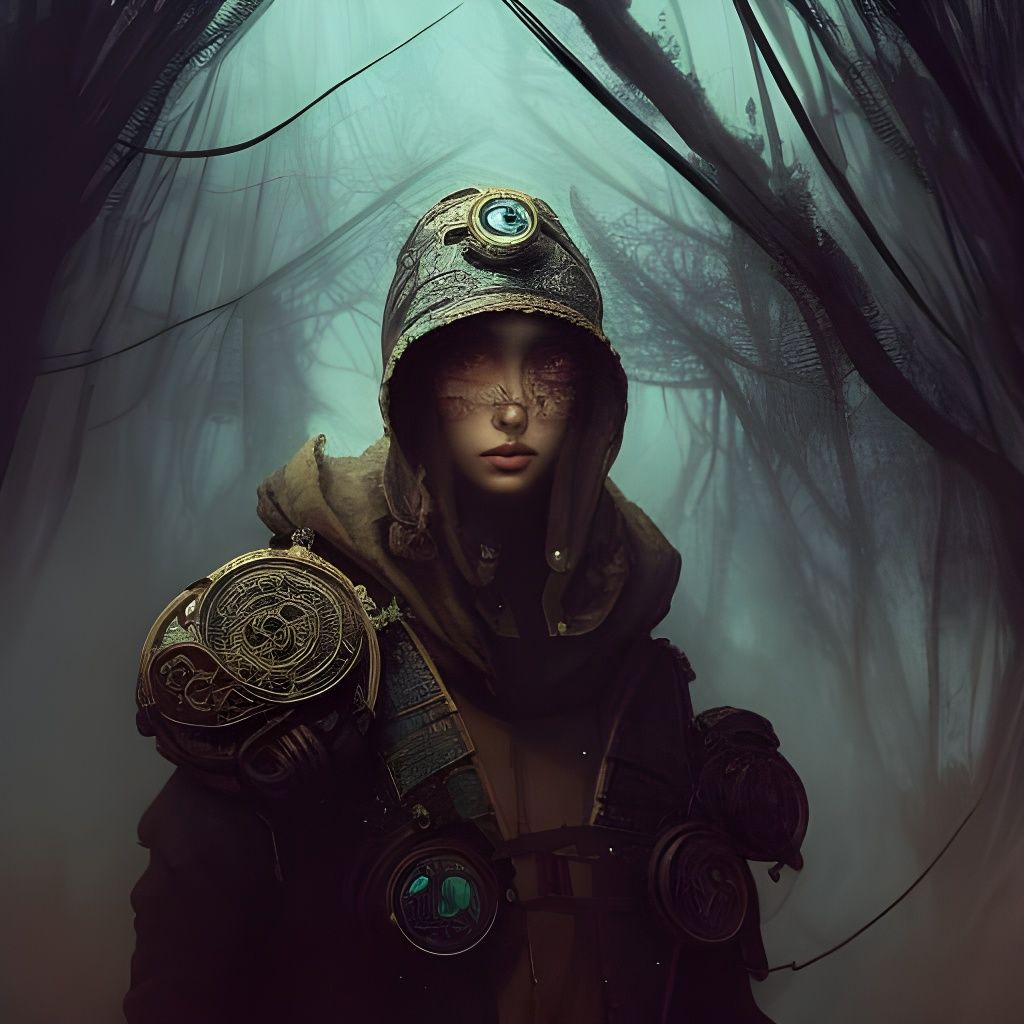 Steampunk Cultist Portrait in Detailed Fantasy Art