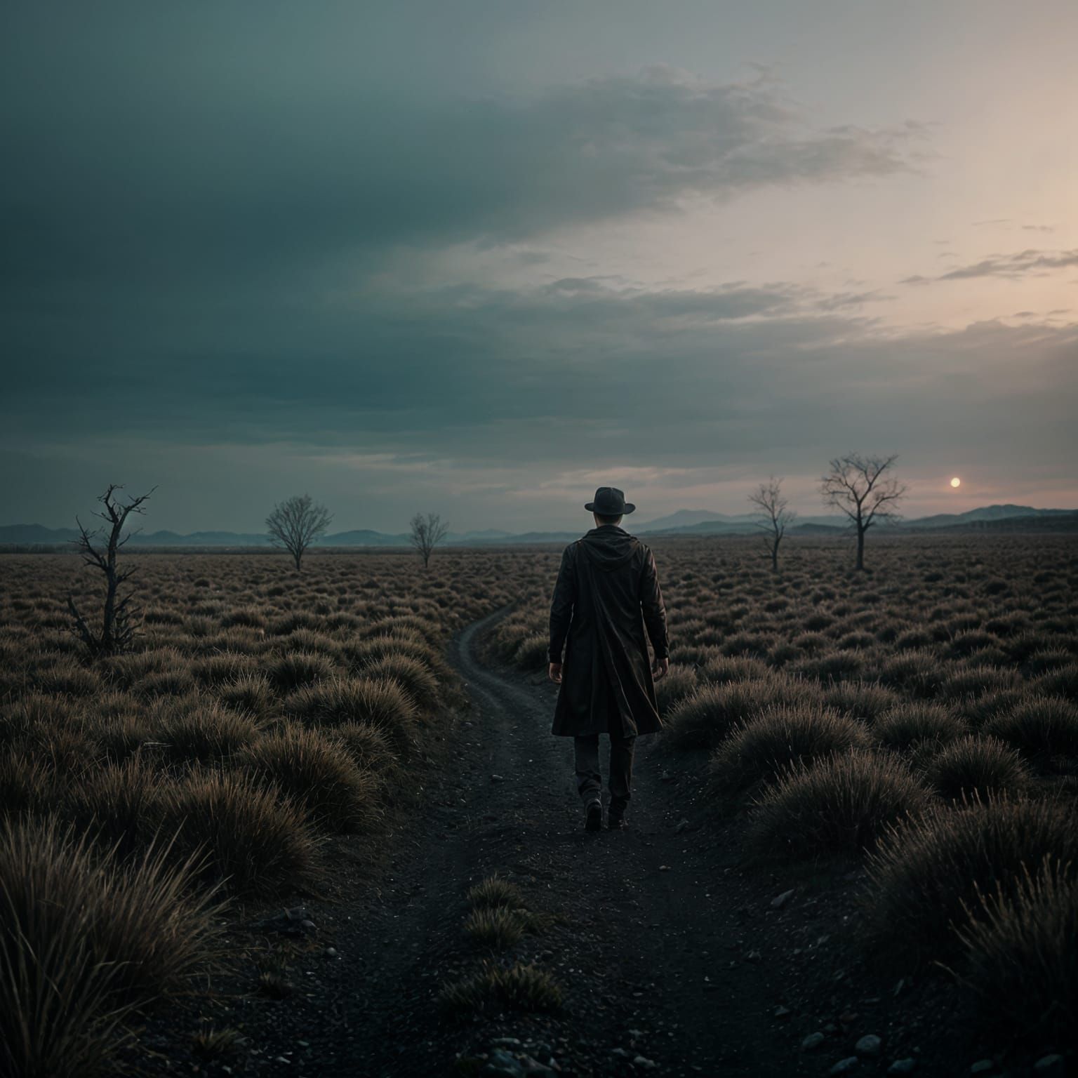 Epic Desert Wanderer in Cinematic Film Style