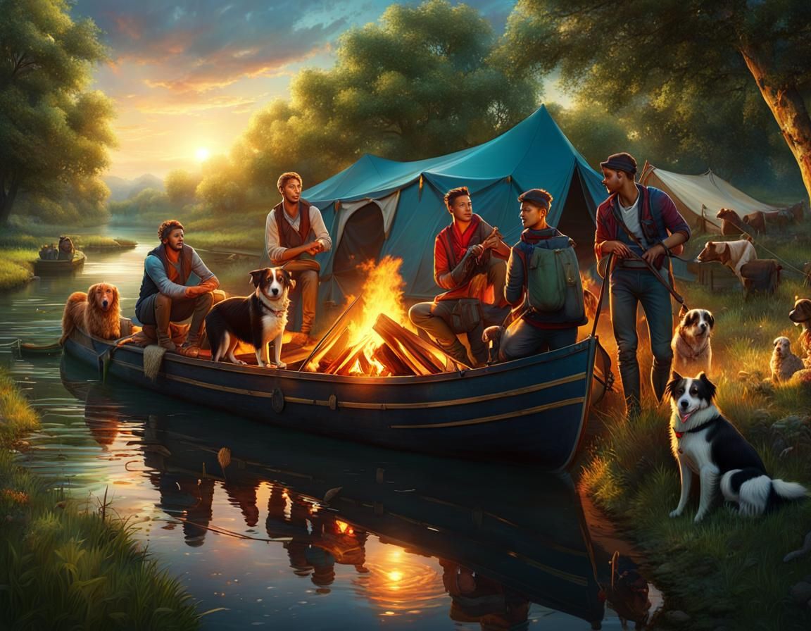 Generation Z , sadly not thinking things through about where to sensibly start the campfire