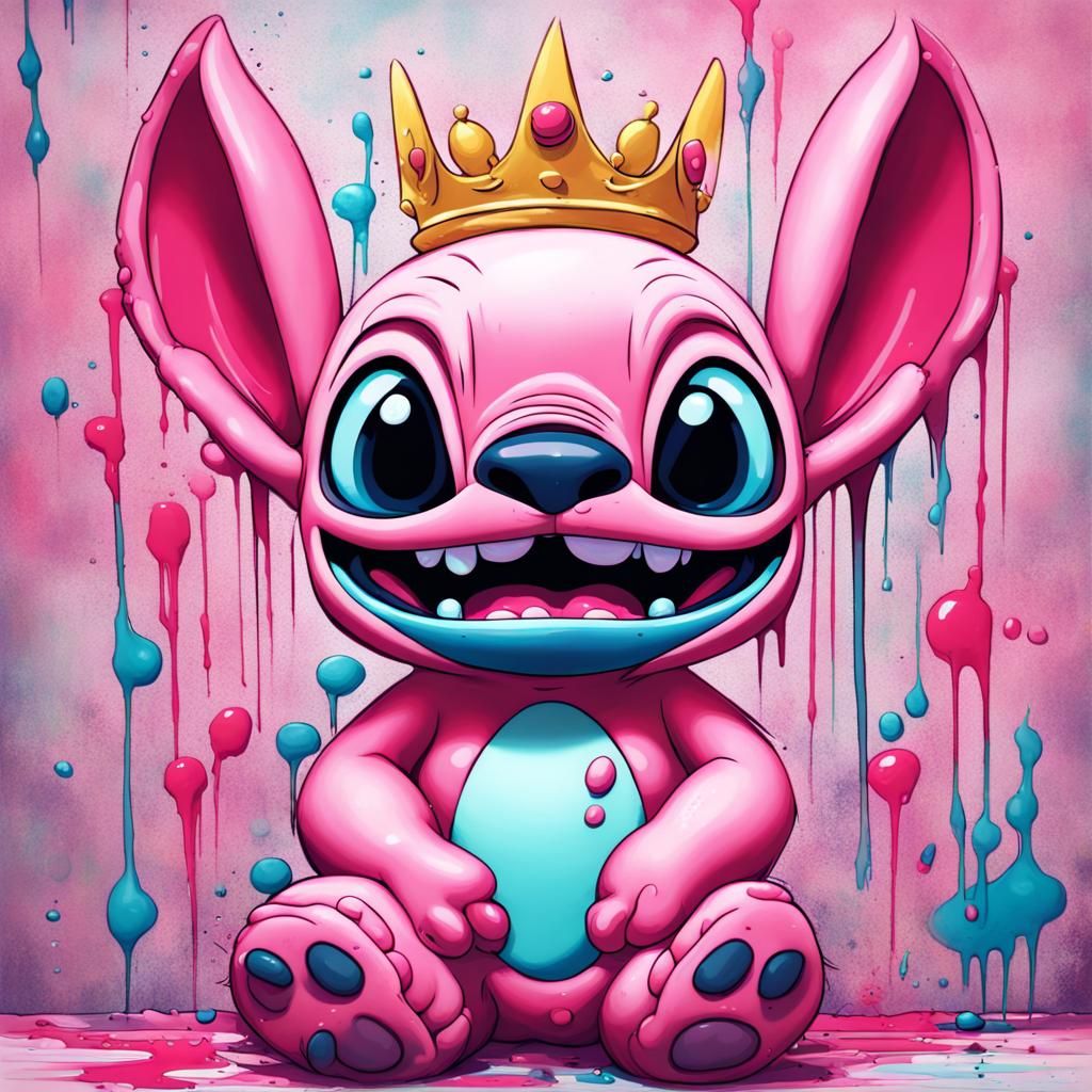 Pastel Pink Stitch as Graffiti Art Queen