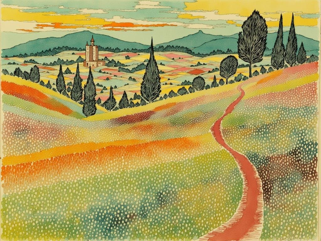 Gingham Landscape Masterpiece