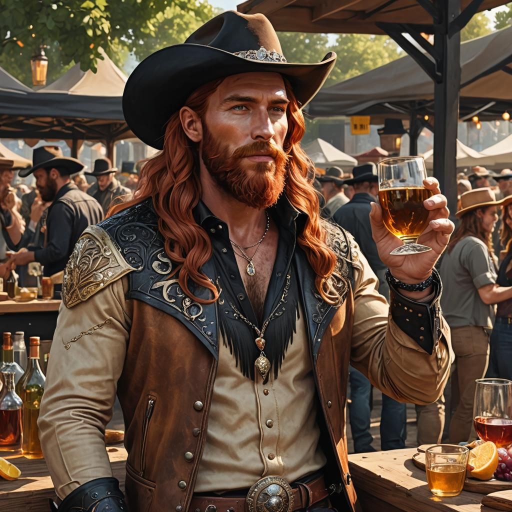 Prince at Farmer's Market Drinking Mead