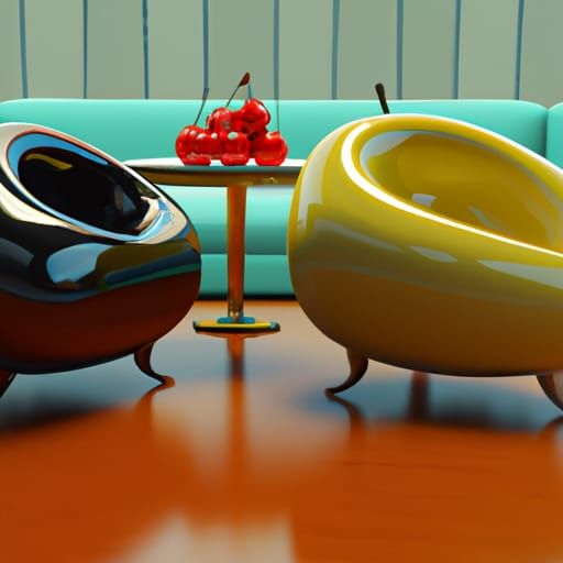Space Age Fruit Furniture in Mid-Century Style