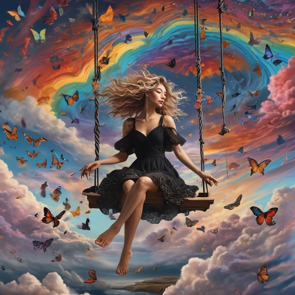 Surreal Dreamscape with Ethereal Beauty and Whimsy